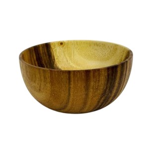 Customized Natural Finished Acacia Wooden Salad <b>Bowl</b> <b>Large</b> Round Serving <b>Bowl</b> for Fruit & Pasta Tableware for Home & Hotel Use - Product Image 4