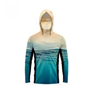 Sudadera de Pesca de Secado Rápido, Impermeable y Ligera, con Protección Solar UPF 50+, de Manga Larga, Sublimada, de Poliéster y Elastano - Product Image 5