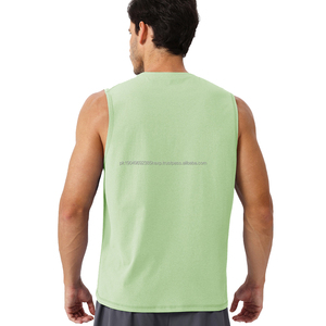 <b>Men's</b> Athletic Running Gym Vest Antibacterial Moisture-Wicking Sun Protective Tank <b>Top</b> Print Polyester Spandex Plain Gym Wear - Product Image 3