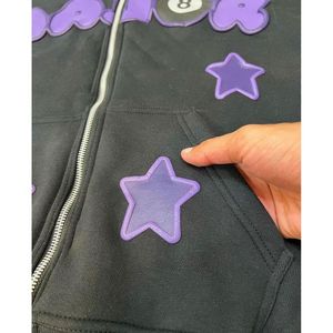 Sweat à capuche unisexe en coton 100% imprimé en relief, style streetwear décontracté pour l'hiver, séchage rapide, 350g - Product Image 2