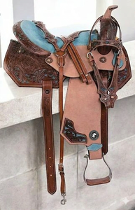 Silla de Montar Western de Cuero Marrón de Primera Calidad, con Asiento Acolchado, para Montar a Caballo, en Oferta - Product Image 2