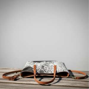 Sac fourre-tout de luxe en cuir véritable à poils, avec fermeture éclair, style vintage tendance pour femme, personnalisable, qualité supérieure, prêt à la vente LHTB-0111 - Product Image 2