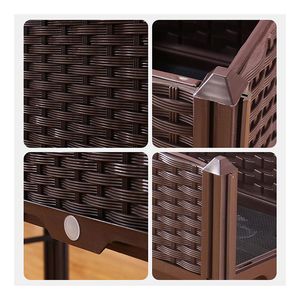 SOGA Jardinera Elevada de Plástico para Exteriores de 40 cm, Duradera, con Patas, para Verduras, Hierbas y Flores, Diseño que Ahorra Espacio - Product Image 5