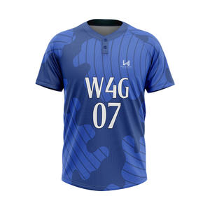 Camiseta de Béisbol Personalizada con Logotipo de Alta Calidad, Impresión Frontal, 100% Poliéster, Tejido Transpirable, Secado Rápido, Antibacteriana, para Softbol - Product Image 1