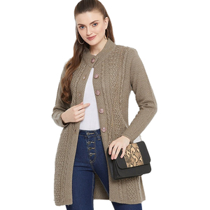 <b>Women</b> Winter Fine Cashmere 100% <b>Cardigan</b> Dusters Long <b>Button</b> Down Wool Sweater Anti-Pilling - Product Image 1