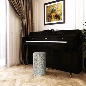 Isometric Cube Pattern Shell Inlaid Stools Mother of Pearl Natural Shell <b>Mosaic</b> Nightstand For Home Interior Styling Design - Product Image 3
