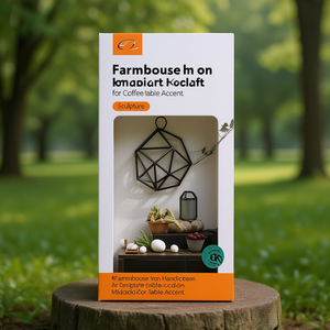 Farmhouse Iron <b>Geometric</b> Handicraft <b>Art</b> Sculpture for Coffee Table Accent - Product Image 3
