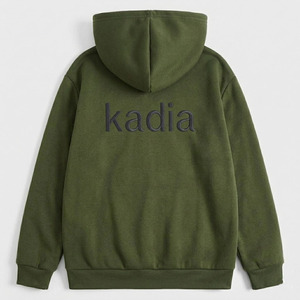 <span class=keywords><strong>Felpa</strong></span> <span class=keywords><strong>con</strong></span> Zip Integrale di Alta Qualità per Uomo in <span class=keywords><strong>Verde</strong></span> Oliva <span class=keywords><strong>con</strong></span> Logo Personalizzato, 100% Cotone Felpato, Casual - Product Image 2