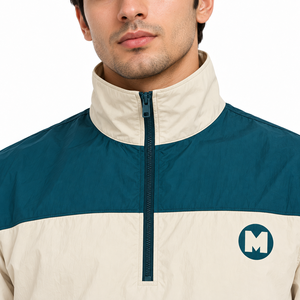 Men's Color Blocking Tracksuit Set Half-Zip Sweatshirt With Logo And Side Pockets Full Length Pants Casual Autumn Wear - Product Image 3