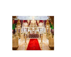 Mini Mandap de Fibra Estilo Surindio para Decoración de Bodas y Fiestas, Moderno, Sencillo, Duradero y de Lujo, para Interiores/Exteriores - Product Image 1
