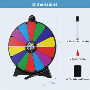 Ruota della Fortuna Multicolore a 24 Giranti con Supporto Pieghevole per Forniture Promozionali per Feste - Product Image 3
