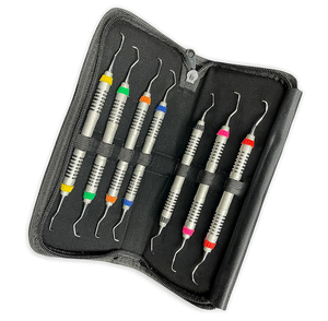 Juego de 7 Curetas Dentales Periodontales Gracey de Doble Extremo con Mango Ergonómico, Instrumentos Manuales de Acero Inoxidable MB-ZS-2334 - Product Image 2