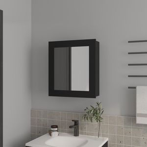 Armadietto Portamedicinali Nero per Bagno Hailey, Eleganti Specchi da Bagno - Product Image 1