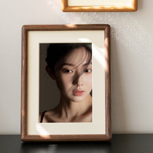 Custom Solid Walnut Photo <b>Frame</b> Stand with <b>Rounded</b> Corners, Custom Size Wood Tabletop Display Premium Print Holder Handcrafted - Product Image 3
