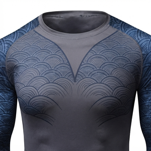 Lowe Sales Rash Guard – Vêtement à séchage rapide, sublimé, à manches longues, compressif, pull-over, pour homme, athlétique, gym, fitness, sous-vêtement de base - Product Image 6