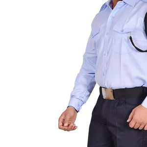 Custom Poly-Cotton Summer Security Guard Uniform for Men – Long-Sleeve 2-Piece Button-<b>Down</b> Shirt & Cargo <b>Trousers</b> Workwear Set - Product Image 4