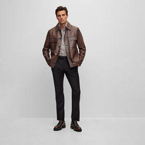 Chaqueta de Lona y Piel de Oveja de Alta Calidad para Hombre, con Logotipo Personalizado, Cuello Alto, Diferentes Opciones de Color, Venta al Por Mayor a Precio Económico - Product Image 2