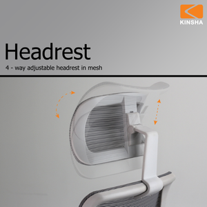 เก้าอี้สำนักงาน/เกมมิ่ง KINSHA รุ่น Ergonomic Mesh Lift ปรับระดับได้ พร้อมที่วางแขนและพนักพิงศีรษะ ฐานพลาสติก หมุนได้ ดีไซน์ร่วมสมัย รับน้ำหนักได้มาก - Product Image 4