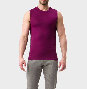 Camiseta sin mangas ligera para hombre al por mayor, transpirable, de secado rápido, de poliéster/algodón, informal, suave, sin mangas, lavada, para verano, ropa deportiva. - Product Image 6