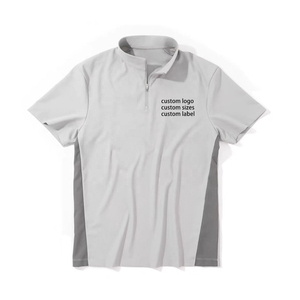 Polo Deportivo de Alto Rendimiento para Hombre con Logotipos Personalizados, Antiolor, UPF50+, Antibacteriano, para Deportes al Aire Libre, con Cierre de Cremallera de Cuarto y Diseño Empalmado - Product Image 1