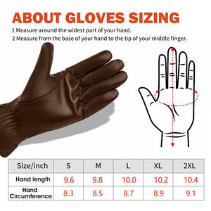 Guantes de Seguridad para Hombre de Piel de Oveja de Alta Calidad, Antiestáticos, Antideslizantes, Duraderos, Lisos, con Puño de Seguridad, 11 oz, Sin Látex, con Pantalla Táctil - Product Image 3