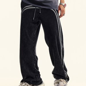 Pantalon de survêtement décontracté ample pour homme, en toile épaisse, écologique, respirant, à séchage rapide, taille élastique, style urbain, pour l'hiver - Product Image 6