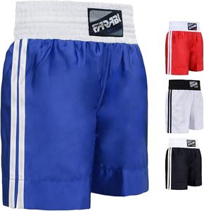 Shorts de boxe Farabi en satin, respirants, légers, séchage rapide, fermeture à lacets, large ceinture élastique, Sanda MMA - Product Image 1
