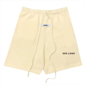 Shorts en molleton French Terry 100 % coton pour homme, taille élastique avec cordon de serrage, pour la gym et l'entraînement, entrejambe de 5 pouces, essentiels de course en coton - Product Image 4