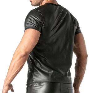 High Quality Streetwear Custom Size Men Leather <b>Shirts</b> Wholesale Fashion Clothing Leather Men's <b>Shirts</b> - Product Image 6