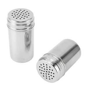 Polished Chrome Metal <b>Salt</b> and Pepper Shakers Classic Hourglass Shape Traditional Dining Table Spice Seasoning Dispenser - Product Image 4