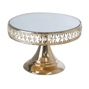 Wholesale customizable stainless steel <b>cake</b> <b>stand</b> with designer border ideal centerpiece for dessert tables and buffets - Product Image 2