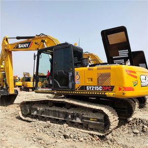 Excavatrice d'occasion SANY SY215C Pro, 38 tonnes, hydraulique, sur chenilles, godet de 1,38 m³, moteur, pompe hydraulique pour la construction et les travaux de terrassement - Product Image 2