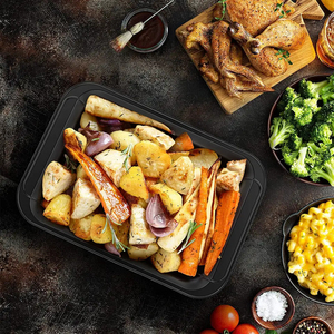 Bandeja para Asar de Alto Rendimiento para Deliciosas Cenas Familiares con un Amplio Diseño de Acero Inoxidable, Cómoda y Resistente al Calor - Product Image 6