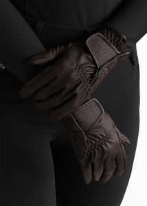Guantes ecuestres profesionales de invierno, transpirables, con agarre, para montar a caballo, de cuero genuino, con marca personalizada al por mayor. - Product Image 4