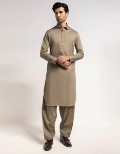 Elegante Shalwar Kameez Tradicional Indio de Algodón de Alta Calidad para Hombre |   Ropa para Fiestas y Eventos de Boda Sin Arrugas - Product Image 1