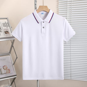 เสื้อเชิ้ตผู้ชายผ้าแคนวาสคุณภาพสูงแบบเรียบง่าย สไตล์ลำลอง สำหรับกอล์ฟ พิมพ์ลายดิจิตอลโลโก้ตามสั่ง ป้องกันรอยยับ ขายส่ง - Product Image 2