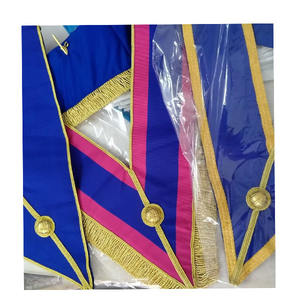 Parches de tela de sarga bordados a máquina para collar de Maestro Venerable Masónico de Memphis, al por mayor, con trenza y cinta negra, de la más alta calidad - Product Image 2