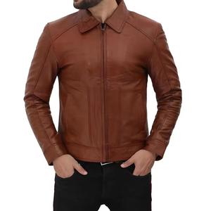 Promotion - Prix Bas - Haute Qualité - Impresso International - Vestes en Cuir Noir Coupe-Vent Respirantes et Écologiques pour Hommes - Hiver - Product Image 6