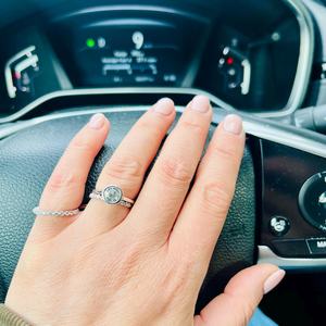 Nuevo Anillo de Joyería de Moda, Anillo de Plata de Ley 925 con Moissanita, Media Alianza de Boda, Anillo Apilable Eternity para Mujer, Aniversario - Product Image 3
