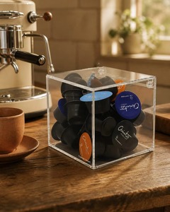 Revitalize Your Coffee Corner Stylish Rectangle <b>Acrylic</b> Coffee Capsule Storage <b>Box</b> Effortless Access Your Favorite Coffee Pods - Product Image 5