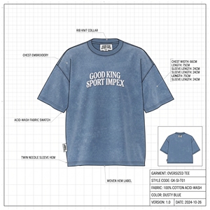 Camiseta Oversize Personalizada con Lavado Ácido, Algodón Pesado Vintage, Unisex, Estilo Urbano, Logotipo Bordado, Hombro Caído, Venta al por Mayor OEM - Product Image 6