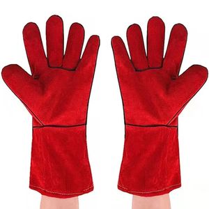 Guantes de soldadura de piel sintética Premium SAFETREE de 14 pulgadas: resistentes al calor y a las chispas, guantes de cuero de seguridad duraderos de Pakistán - Product Image 4