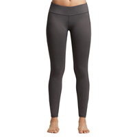 Custom High Waist Lange, effen gekleurde, gebreide, waterdichte, met hittetransfer bedrukte leggings voor dames, stretch, naadloze, met zakken