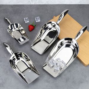 Pala para Hielo Rectangular de Varios Tamaños, de Acero Inoxidable Grueso y Duradero, para Alimentos, Harina, Frijoles, Granos, para Bar, Cocina, Supermercado - Product Image 1