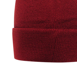 Gorro de Punto Acrílico Rojo Sólido Unisex, Cálido para Invierno, Casual, para Exteriores, Adulto, 56-58CM de Circunferencia de Cabeza, Tejido 2027 - Product Image 5