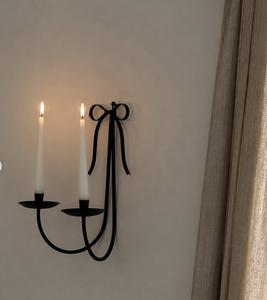Modern Black Metal Double Wall <b>Candle</b> Holder Decorative Iron Wall <b>Sconce</b> Taper <b>Candle</b> Stand for Home Decor - Product Image 4