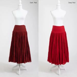 Falda Maxi Estilo Gitano Flamenco |   Falda Boho Estilo Nómada |   Falda para Festival de Danza del Vientre |   Falda larga a capas estilo nómada para mujer - Product Image 2