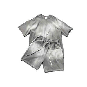 Conjunto de Pantalones Cortos de Verano Relajados, Transpirables, 100% Algodón, con Logotipo Personalizado, Conjunto Deportivo 2026, Sudadera con Capucha y Pantalones Deportivos - Product Image 2