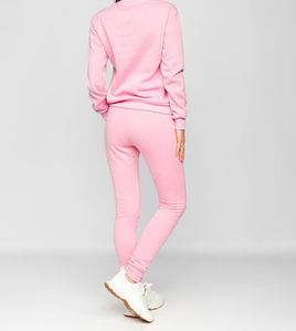 Ensemble deux pièces streetwear vintage pour femme, grande taille, prix de gros, 100 % coton molletonné, hiver, couleur unie, avec dentelle, survêtements pour femme - Product Image 5