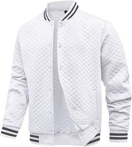 Men's Casual Spring Satin Windbreaker 100% Cotton <b>Waterproof</b> Breathable Quick Dry <b>Thin</b> Athletic Varsity <b>Jacket</b> Front Logo - Product Image 3